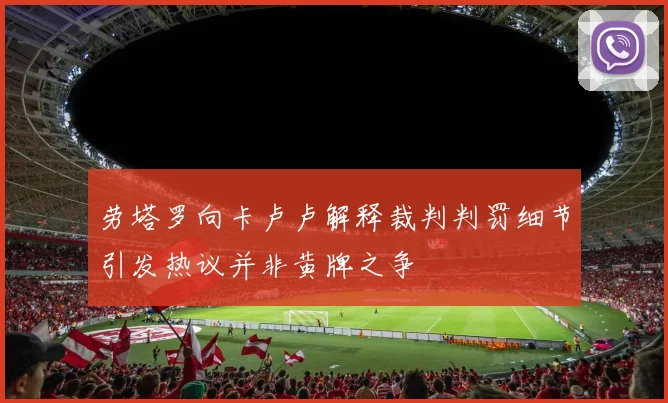 劳塔罗向卡卢卢解释裁判判罚细节引发热议并非黄牌之争